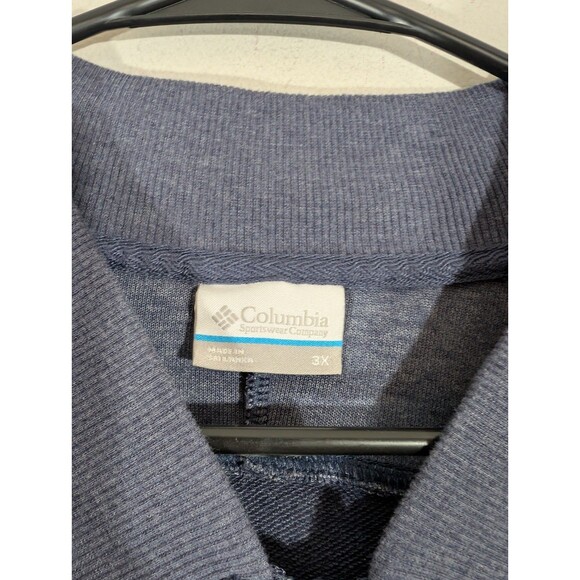 Columbia Womens Navy Full Zip Cropped Sweatshirt Sz 3X Outdoor Hiking Training - Picture 3 of 8